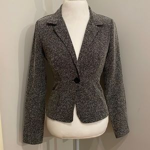 XOXO Women Blazer, Black & White, front pockets, size Medium